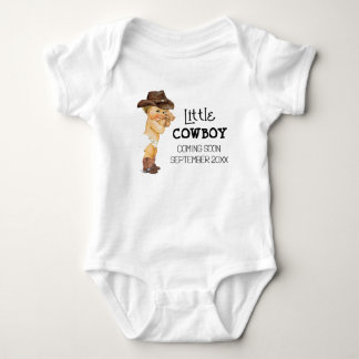 Body Para Bebé Vaquero viene pronto Invitación de embarazo