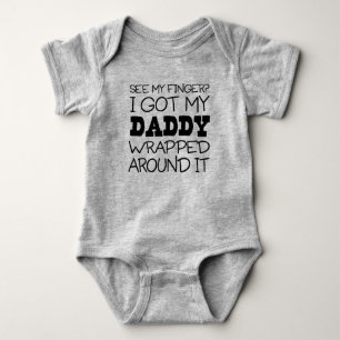 Body Para Bebé ¿Vea mi dedo? Conseguí mi papá envuelto alrededor