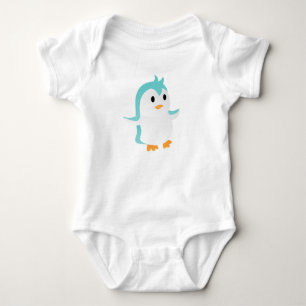 Body Para Bebé Vector de pingüino azul bebé lindo Act