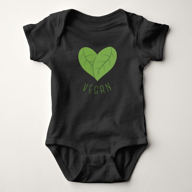 Body Para Bebé VEGAN LOVE T-Shirt (Anverso)