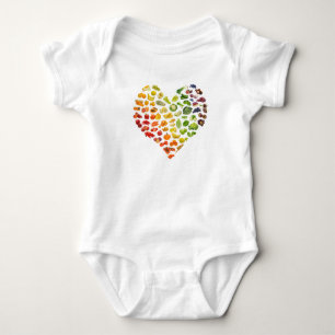 Body Para Bebé Vegan Rainbow Heart
