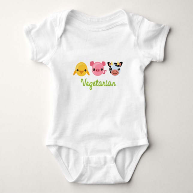 Body Para Bebé Vegetariano (Anverso)