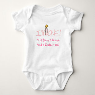 Body Para Bebé Vela rosada soy una camiseta personalizada del