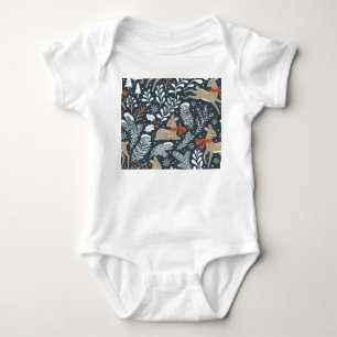 Body Para Bebé Venado de Navidad vintage, diseño festivo