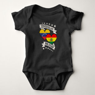 Body Para Bebé Venezuela: Banderas del corazón de Bolivia