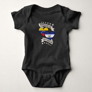 Body Para Bebé Venezuela: Banderas del corazón salvadoreñas Venez
