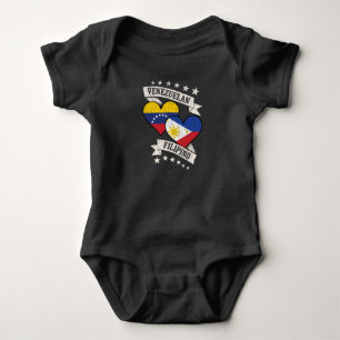 Body Para Bebé Venezuela Filipino Heart Flags Venezuela Philippin