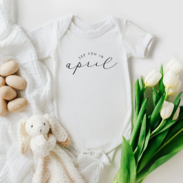 Body Para Bebé Ver En Abril Invitación De Embarazo