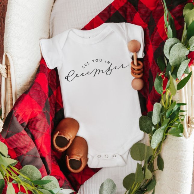 Body Para Bebé Ver En Diciembre Invitación De Embarazo (Subido por el creador)