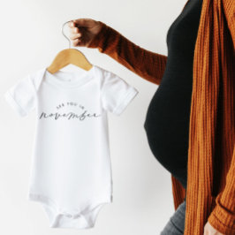 Body Para Bebé Ver En Noviembre Invitación De Embarazo