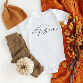 Body Para Bebé Ver En Octubre Invitación De Embarazo