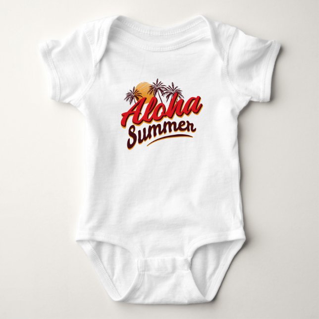 Body Para Bebé Verano Aloha (Anverso)