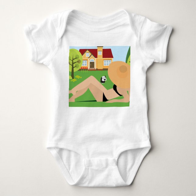 Body Para Bebé Verano en el pueblo (Anverso)