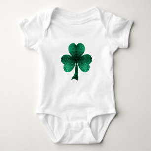 Body Para Bebé Verde Esmeralda Esparkolas Shamrock Clover St Pat