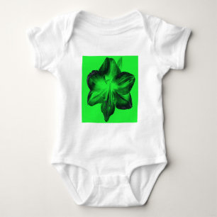 Body Para Bebé Verde oscuro sobre Amaryllis verde claro