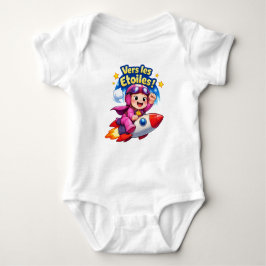 Body Para Bebé Vers les Étoiles Cute Baby Astronaut Illustration