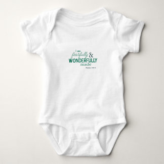 Body Para Bebé verso infantil blanco de la biblia de la camiseta