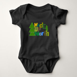 Body Para Bebé Vestido de camiseta para Chicas Norte arriba