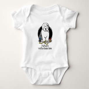 Body Para Bebé Veterinario Oveja Inglés Gray 1 Cute Vet