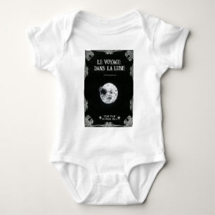 Body Para Bebé Viaje al cine retro francés lunar