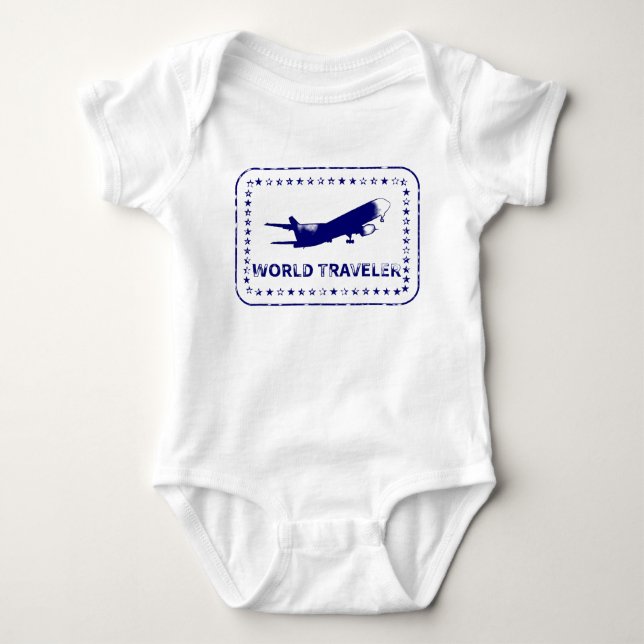 Body Para Bebé Viajero de mundo (Anverso)