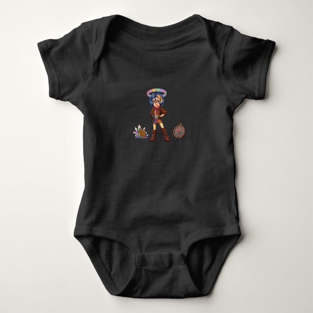 Body Para Bebé Viajero Eterno: Cele embroidery (Anverso)