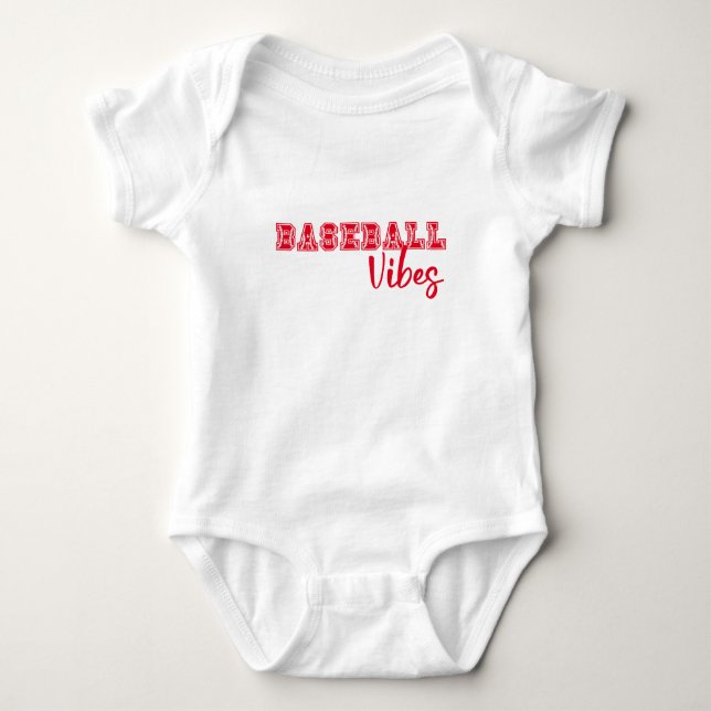 Body Para Bebé Vibes de béisbol (Anverso)