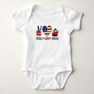 Body Para Bebé Vibes de vacaciones de Peace Love Cruise USA