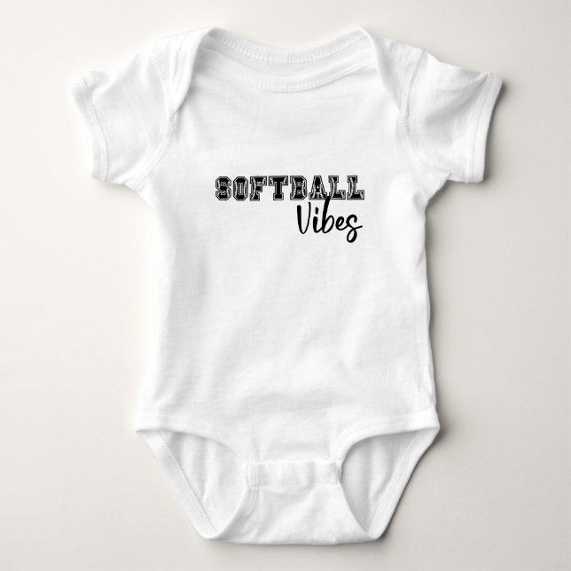 Body Para Bebé Vibes Softball (Anverso)