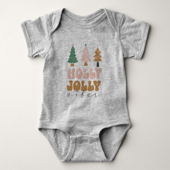 Body Para Bebé Vibraciones Holly Jolly (Anverso)