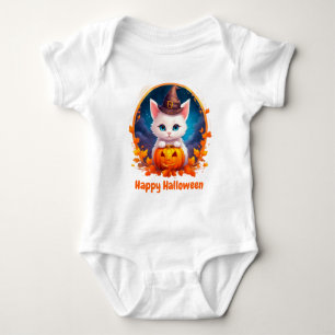 Body Para Bebé Vibrant cute kitten halloween