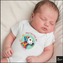 Body Para Bebé Vibrant Swirl Quilled Dalmatian Dog Portrait