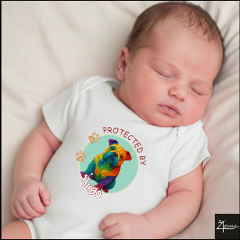 Body Para Bebé Vibrant Swirl Quilled English Bulldog Portrait