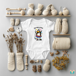 Body Para Bebé Vibrante diseño de pingüino de hockey sobre hielo 