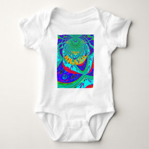 Body Para Bebé Vibrante patrón floral: tributo brasileño come amo