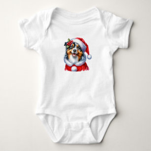 Body Para Bebé Vibrante Santa Dog
