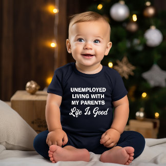 Body Para Bebé Vida Divertida Desempleado Viviendo Con Mis Padres