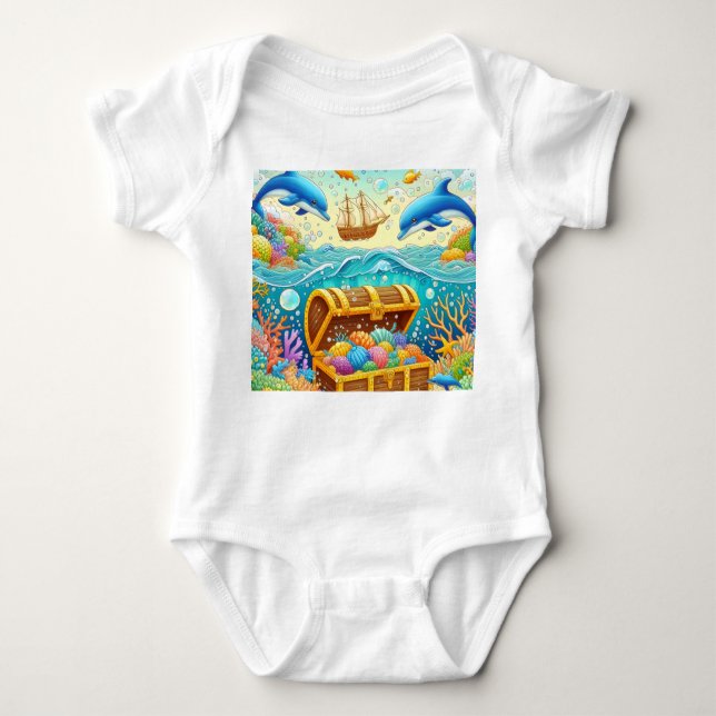 Body Para Bebé Vida marina (Anverso)