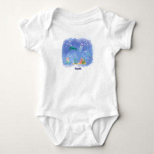 Body Para Bebé Vida marina personalizada