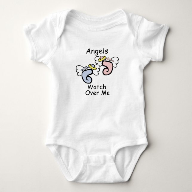 Body Para Bebé Vigilar del ángel mí Onsie (Anverso)