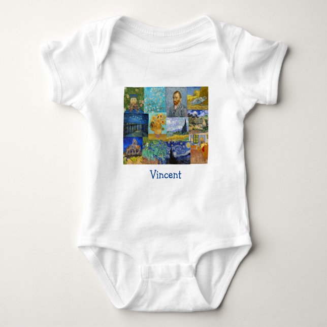 Body Para Bebé Vincent Van Gogh - Obra maestra (Anverso)