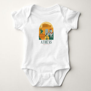 Body Para Bebé Vintage Atenas Grecia Parthenon Baby Bodysuit