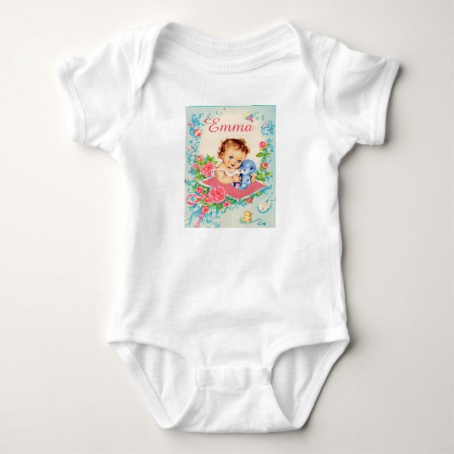 Body Para Bebé Vintage Baby Girl One Piece (Anverso)