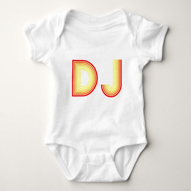 Body Para Bebé vintage DJ (Anverso)