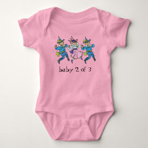 Body Para Bebé Vintage El Mago de Oz, bebé 2 de 3 trillizos!