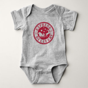 Body Para Bebé Vintage Express Delivery de Santa Claus