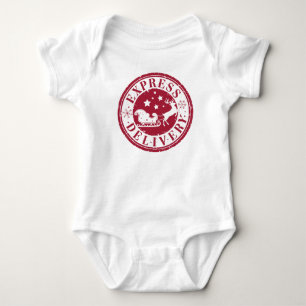 Body Para Bebé Vintage Express Delivery de Santa Claus