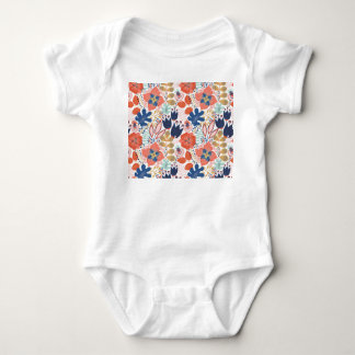 Body Para Bebé Vintage floral brillante: estilo escandinavo.
