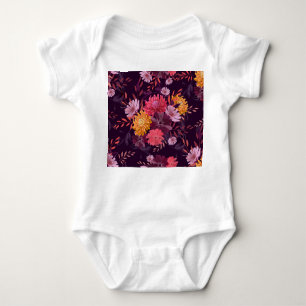 Body Para Bebé Vintage floral: Esplendor de jardín otoñal