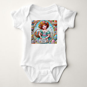 Body Para Bebé VINTAGE GIRL Huevos de Pascua ~ Alegría de Pascua~